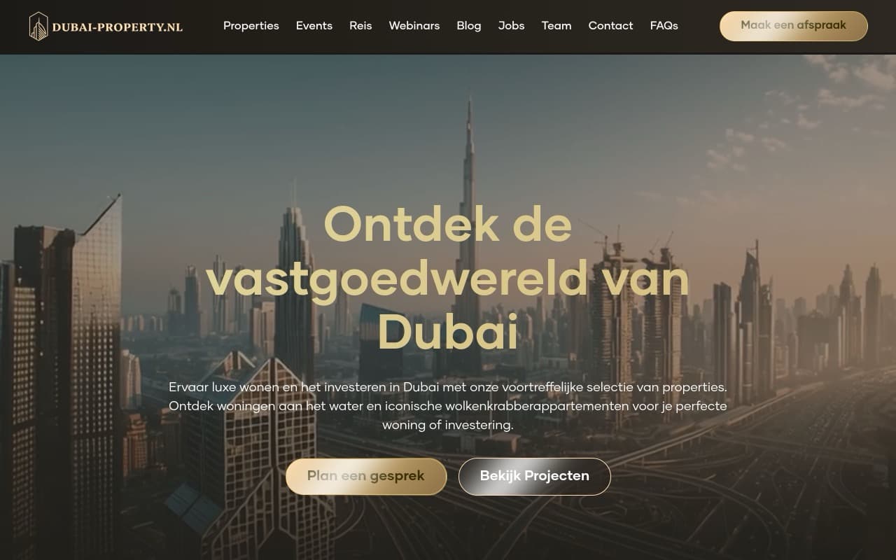 Dubai-Property.nl - live website